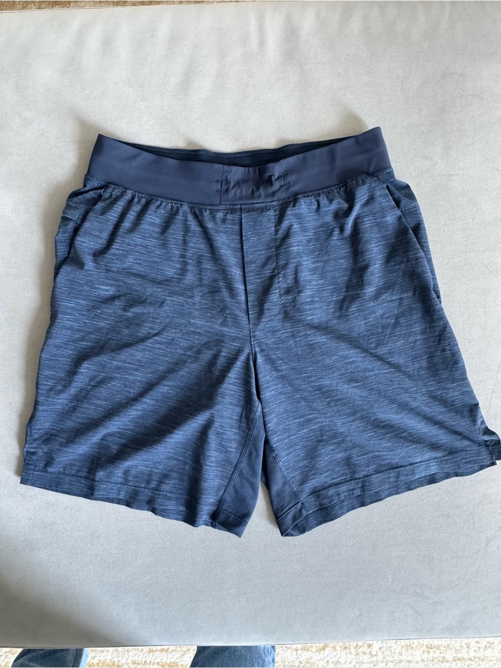 lululemon athletica Men's Heathered Navy Athletic Shorts
